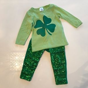 Toddler girl’s St. Patrick’s Day t-shirt and pants
